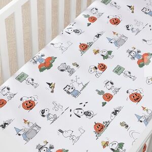 Peanuts® Snoopy® Trick-or-Treat Organic Crib Fitted Sheet
